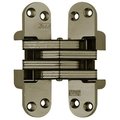 Universal Industrial Soss 1-1/8" x 4-5/8" Heavy Duty Invisible Hinge for 1-3/4" Doors Bright Nickel Finish 218US14